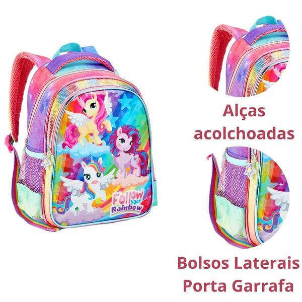 Mochila De Creche Infantil Do Poney - Denlex Imagem de Mochila De Creche Infantil Do Poney