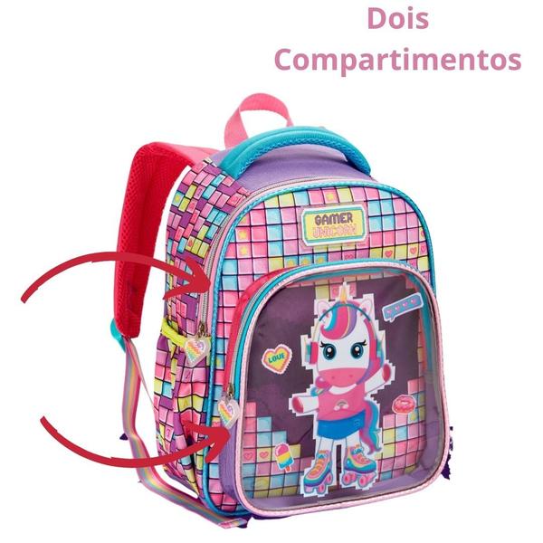 Imagem de Mochila De Creche Infantil Unicórnio