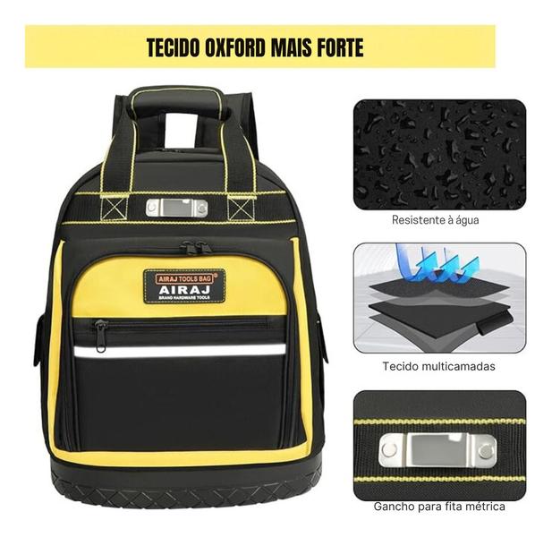 Imagem de Mochila De Ferramentas Profissional Lona Reforçada  Airaj