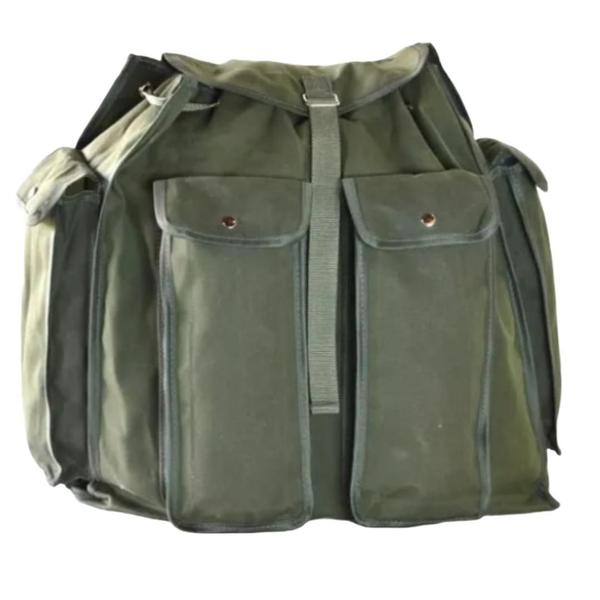 Imagem de Mochila de lona camping pesca motoboy G em lona impermeável 50 litros Verde