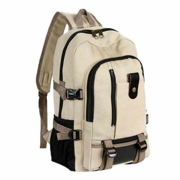 Imagem de Mochila de Lona Masculina Feminina Escolar Trabalho Casual QL096