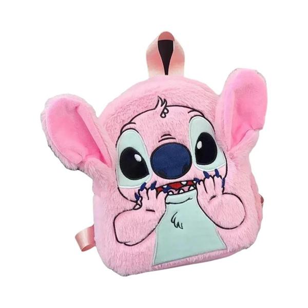 Imagem de Mochila de Pelúcia Stitch Disney - Grande Capacidade para Estudantes