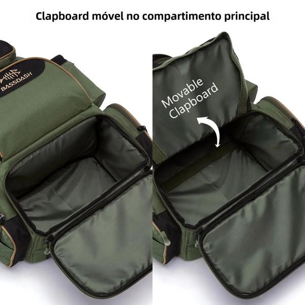 Imagem de Mochila de Pesca Bassdash - Leve e Tática com Caixa Multifuncional