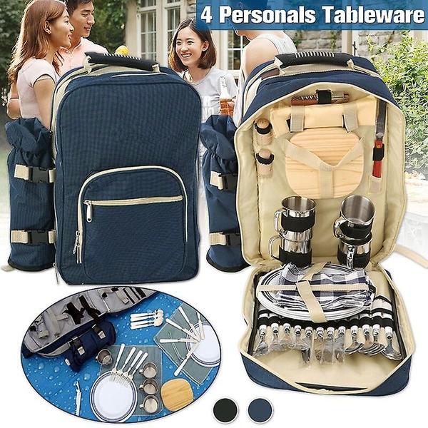 Imagem de Mochila de piquenique Wokex para 4 pessoas com utensílios de mesa e utensílios para churrasco