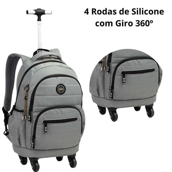 Imagem de Mochila De Rodas 360º Escolar Masculina Notebook