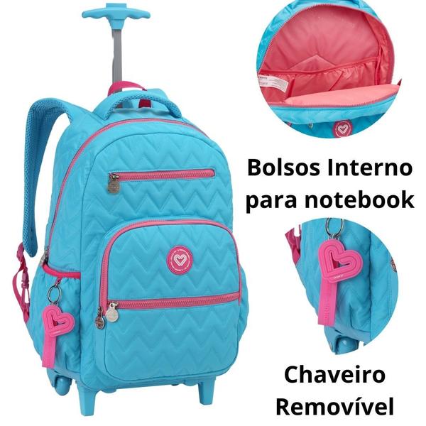 Mochila De Rodas 360º Metalizada Para Notebook - Seanite