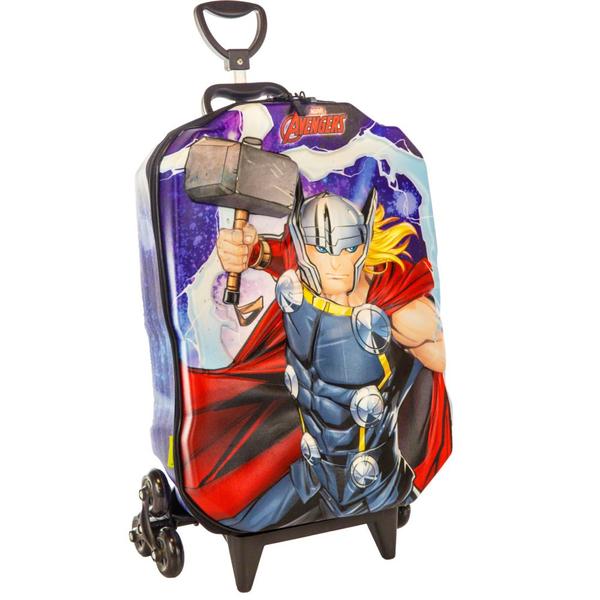 Imagem de Mochila de Rodas Carrinho Escolar Thor Infantil 3D Meninos