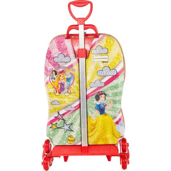 Imagem de Mochila de Rodas Princesa Branca de Neve Escolar Infantil 3D - Maxtoy