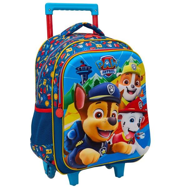 Imagem de Mochila de Rodas Tamanho G Infantil Patrulha Canina SE em Relevo Xeryus 13490