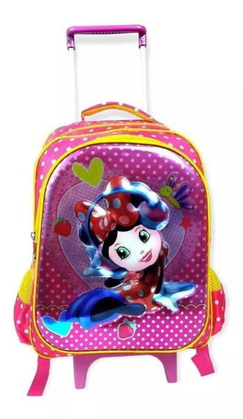 Imagem de Mochila De Rodinha Escolar Femenina Tamanho Grande Reforçada