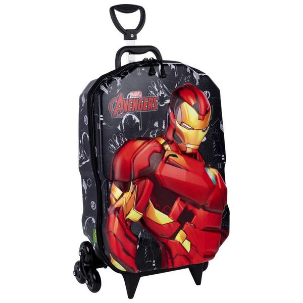 Imagem de Mochila de Rodinha Escolar Homem de Ferro Marvel 3D Maxtoy