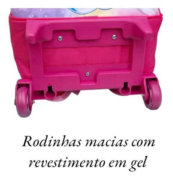 Imagem de Mochila de Rodinha escolar Infantil feminina Grande - Rodinhas de Gel