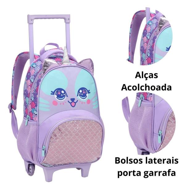 Imagem de Mochila De Rodinha Escolar Infantil Feminina