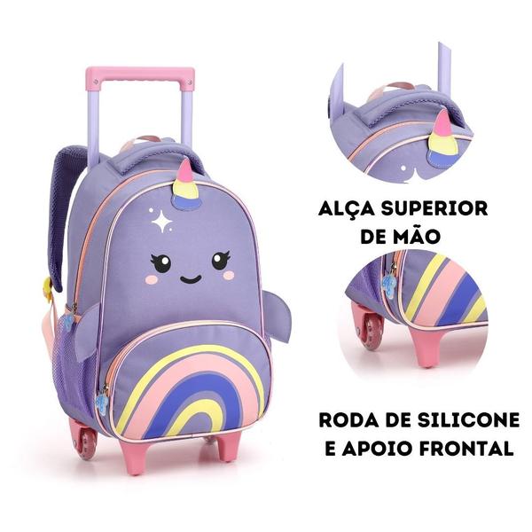 Imagem de Mochila de Rodinha Escolar Zoop Animais