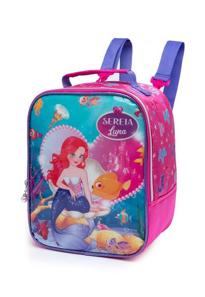 Imagem de Mochila De Rodinha Infantil Escolar Estojo Lancheira Menina