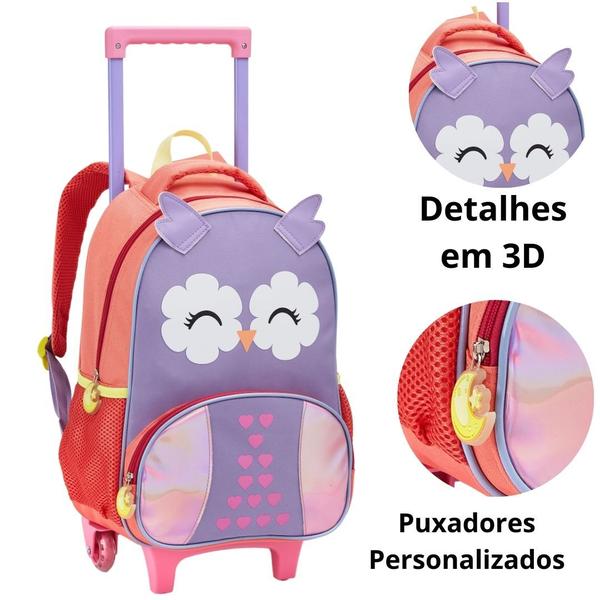 Imagem de Mochila de Rodinha Infantil Escolar Zoop