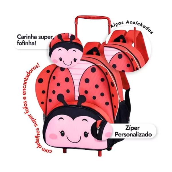 Imagem de Mochila de Rodinha Joaninha 13" Clio Pets CP24505B