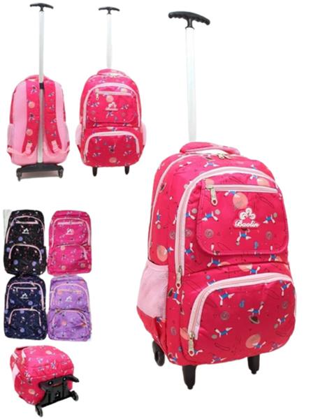 Imagem de Mochila De Rodinha Juvenil Feminina Escolar Viagem