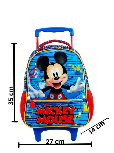 Imagem de Mochila de Rodinha Mickey Mouse Oficial - 35 x 28 x 14 cm