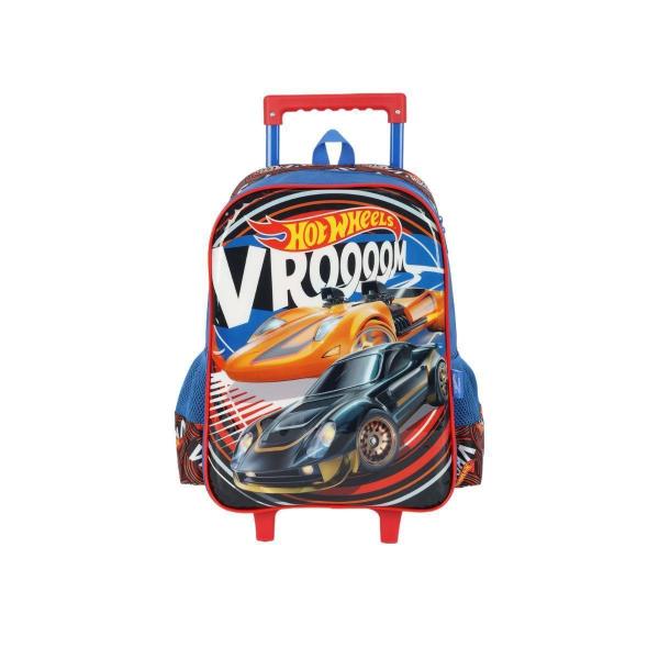 Imagem de Mochila De Rodinha Vermelha Hot Wheels Infantil Luxcel