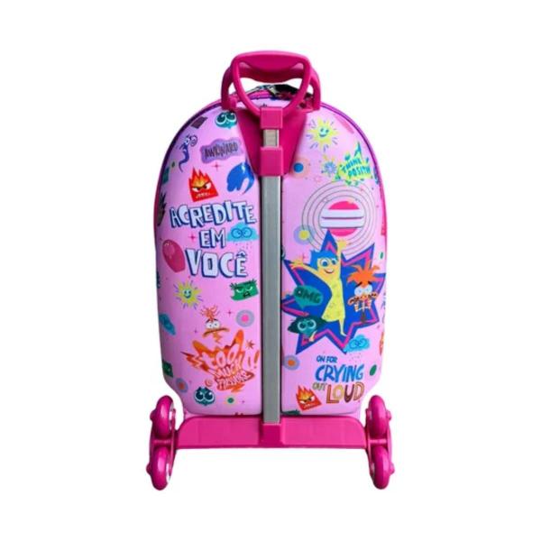 Imagem de Mochila De Rodinhas 3D Maxtoy Divertidamente Roleta Rosa