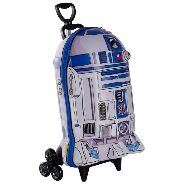 Imagem de Mochila De Rodinhas 3D Maxtoy Star Wars R2D2 Azul