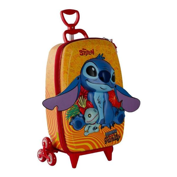 Imagem de Mochila De Rodinhas 3D Maxtoy Stitch Tropical Colorido