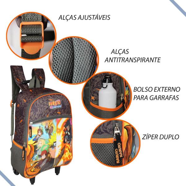 Imagem de Mochila De Rodinhas Com Lancheira Térmica Naruto Shippuden