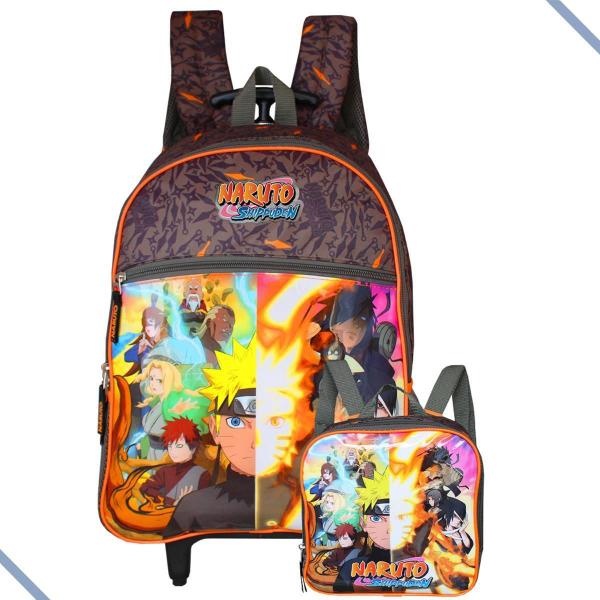 Imagem de Mochila De Rodinhas Com Lancheira Térmica Naruto Shippuden