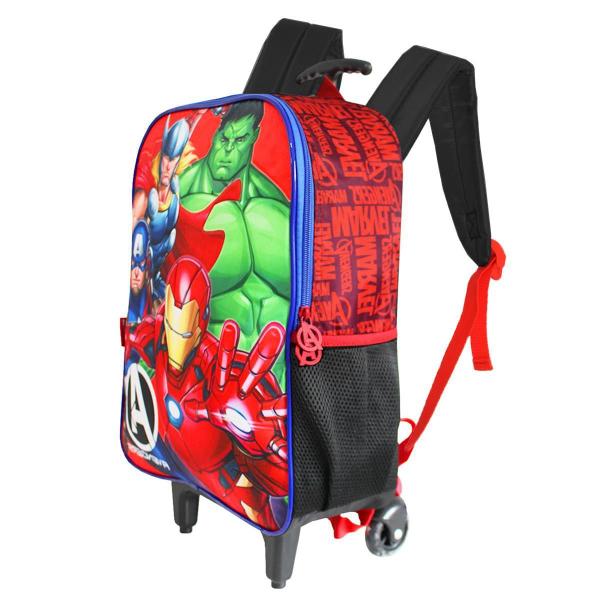 Imagem de Mochila De Rodinhas Dos Vingadores Avengers Escolar Vermelho