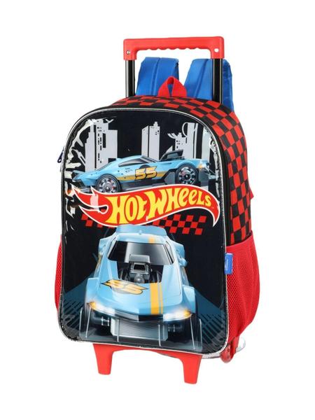 Imagem de Mochila De Rodinhas Escolar Hot Wheels Ic41512 - Preto