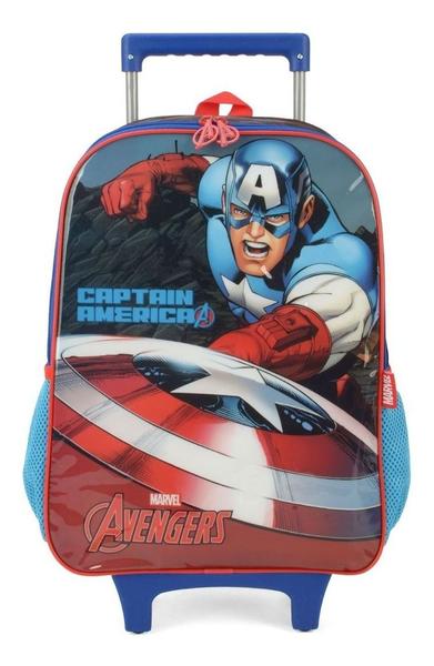 Imagem de Mochila De Rodinhas Escolar Menino Capitão América Luxcel