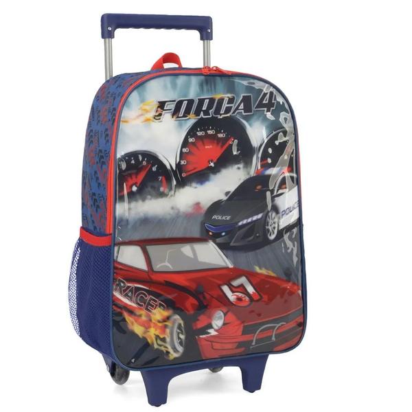 Imagem de Mochila De Rodinhas Escolar Menino Força 4 Motor Fire Luxcel