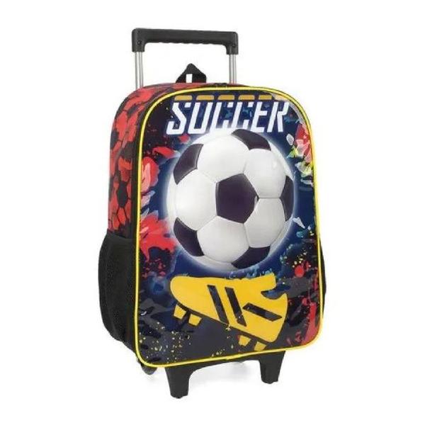 Imagem de Mochila De Rodinhas Escolar Menino Futebol Soccer Luxcel