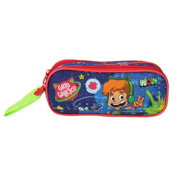 Imagem de Mochila De Rodinhas Gato Galáctico Com Estojo Infantil Duplo