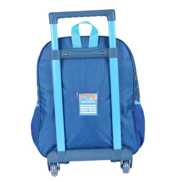 Imagem de Mochila De Rodinhas Infantil Luxcel Baby Shark Azul Menino