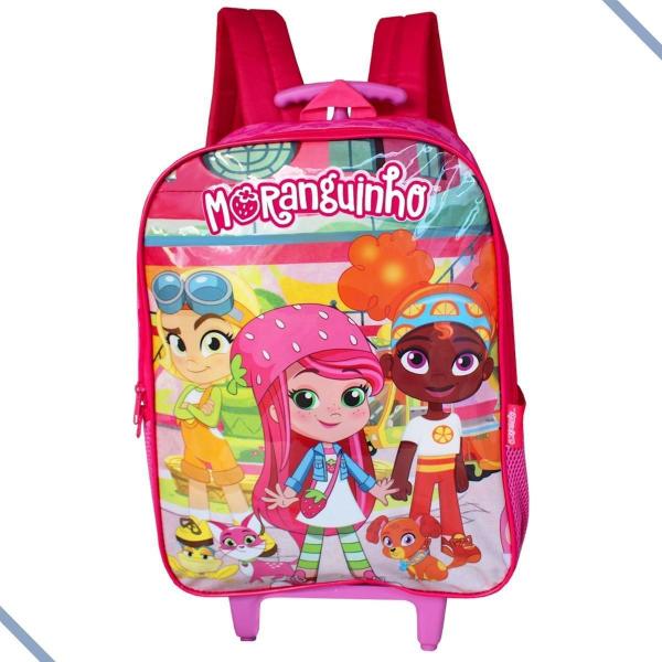 Imagem de Mochila De Rodinhas Juvenil Infantil Da Moranguinho Escolar