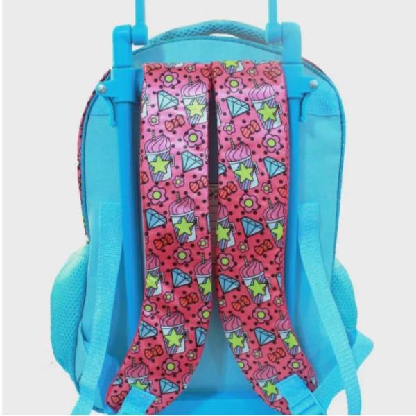 Imagem de Mochila de rodinhas + lancheira + estojo girls surprise - wincy