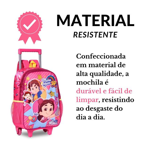 Imagem de Mochila De Rodinhas Maria Clara e JP Escolar Infantil - Super Resistente - Clio