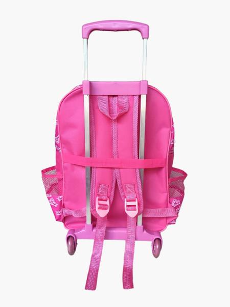 Imagem de Mochila de rodinhas mochilete princesas da disney meninas escolar infantil rosa bolsa brilho