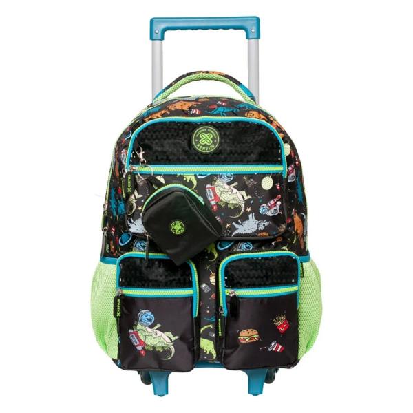 Imagem de Mochila de Rodinhas Petit Dino Juvenil Escolar Xeryus