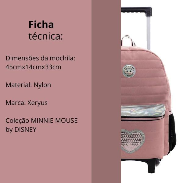 Imagem de Mochila De Rodinhas Tween Panda Rose Juvenil Feminina Xeryus