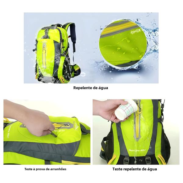 Imagem de Mochila de Viagem 40L Resistente à Água - Ideal para Camping, Trekking e Hiking