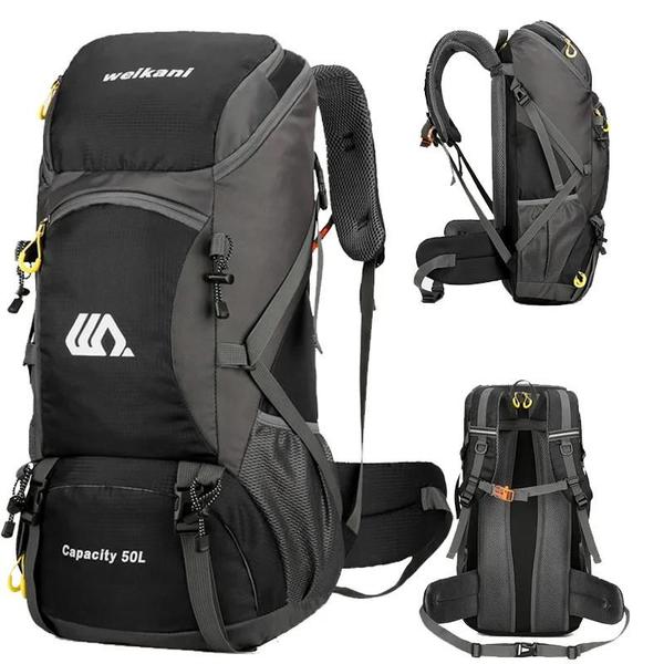 Imagem de Mochila de Viagem à Prova d'Água 50L - Ideal para Homens, Caminhadas, Camping e Esportes