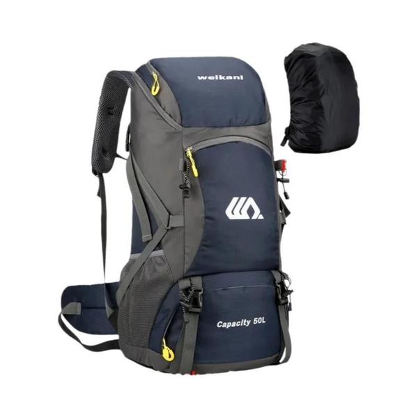 Imagem de Mochila de Viagem à Prova d'Água 50L - Ideal para Homens, Caminhadas, Camping e Esportes