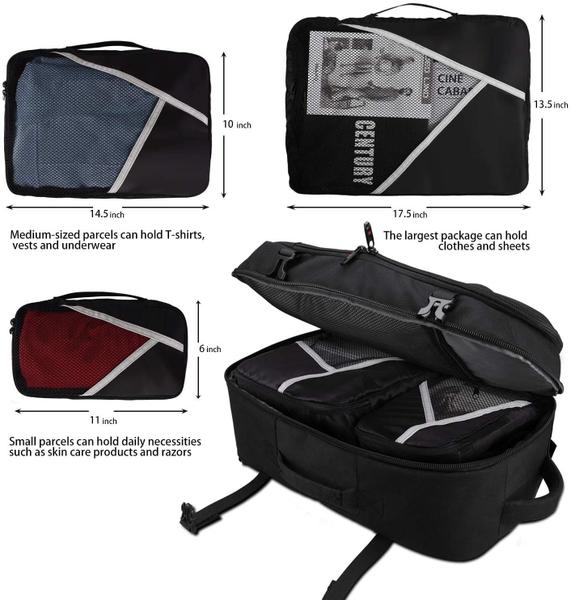 Imagem de Mochila de viagem Asenlin 40L para mulheres e homens com laptop de 17" preta