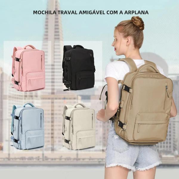 Imagem de Mochila de Viagem de Mão para Avião (Ryanair, EasyJet) - 40x30x20cm - com Porta para Laptop