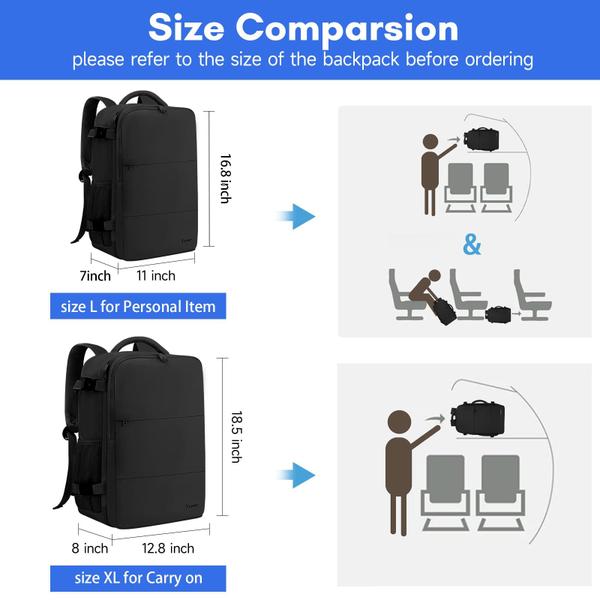 Imagem de Mochila de viagem Taygeer para homens e mulheres com porta USB de 17,3 polegadas