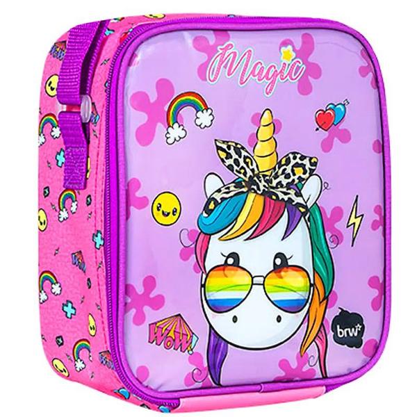 Imagem de Mochila e Lancheira Escolar Infantil Unicornio Magic BRW