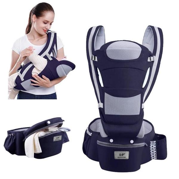 Imagem de Mochila Ergonômica Canguru para Bebê - Porta-Bebê com Hipseat, Frente para Frente